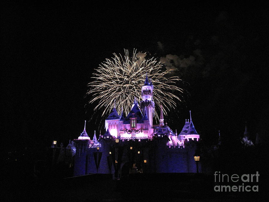 Disneyland Castle Fireworks Photograph - Disneyland Castle Fireworks by Patrick Morgan
