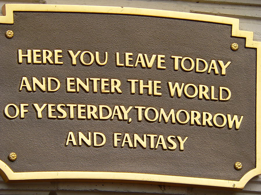 Disneyland Entrance Sign Photograph by Jeff Lowe