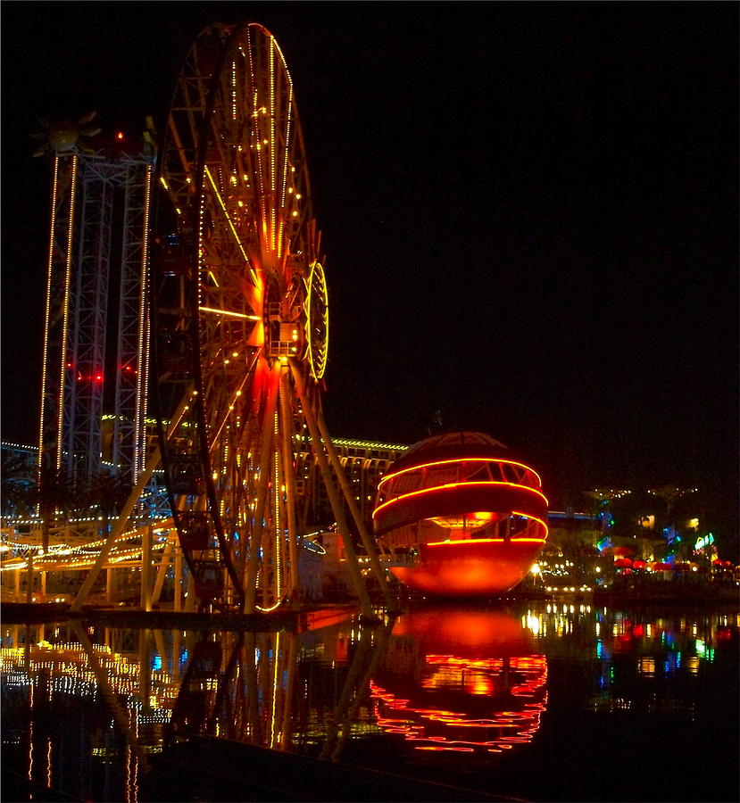 Disneyland Ferris Wheel Reflections Photograph by Karon Melillo DeVega