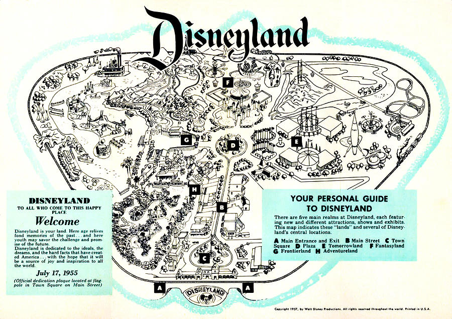 Disneyland Welcome Guide Digital Art by Bill Cannon