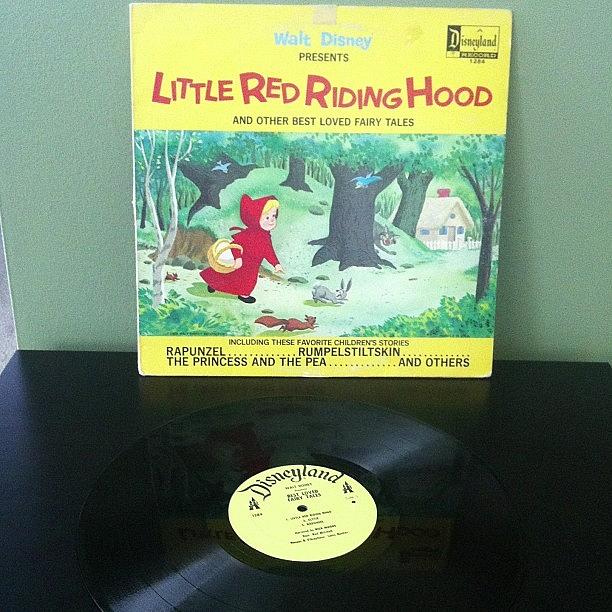 Vintage Photograph - Disneys Little Red Riding Hood Vinyl by Vanessa Aguilar 
