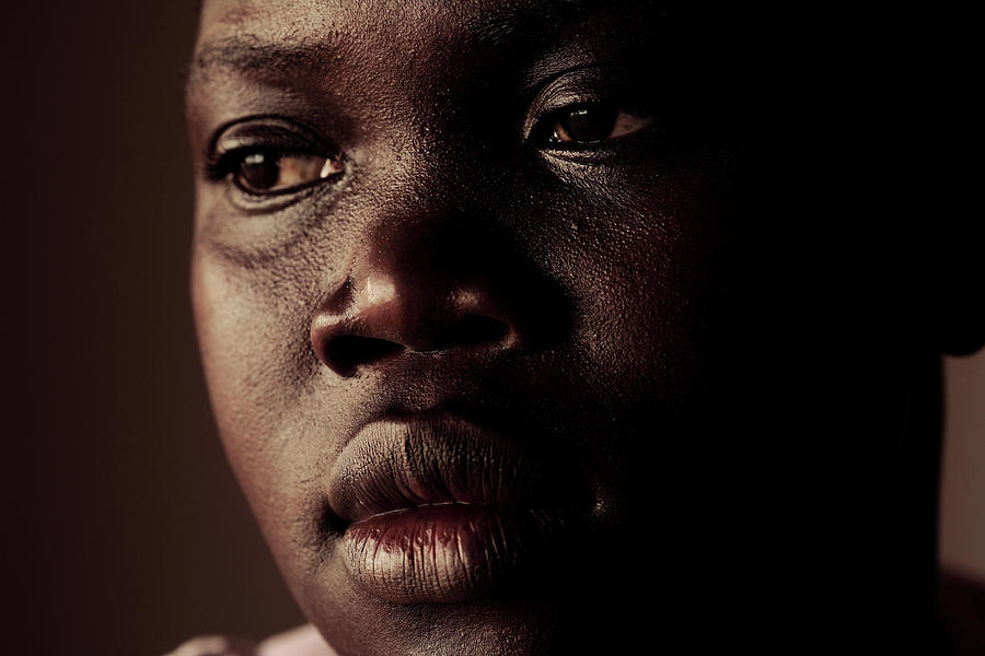 Misery Movie Photograph - Displaced Ugandan Teenager by Mauro Fermariello/science Photo Library