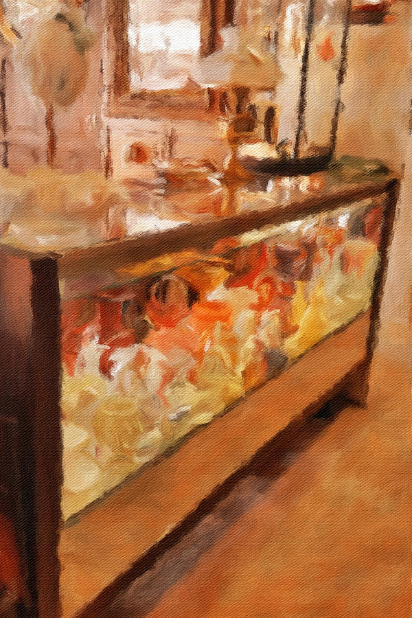 Display Case Painting by Bonnie Bruno