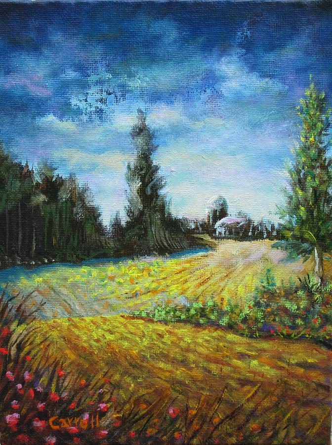 Distant Farm Painting by John Carroll