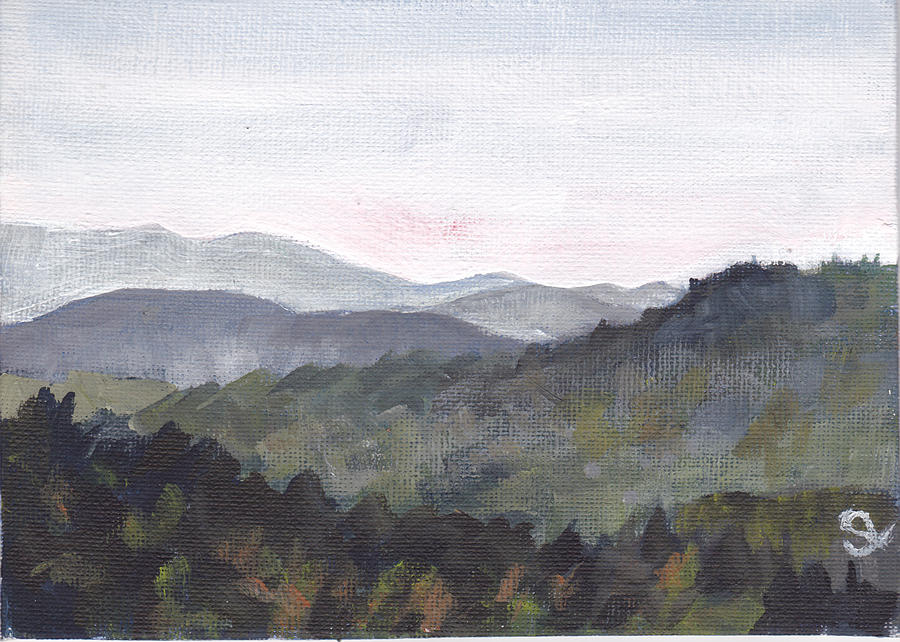 Distant Hills Painting by Sarah Lynch