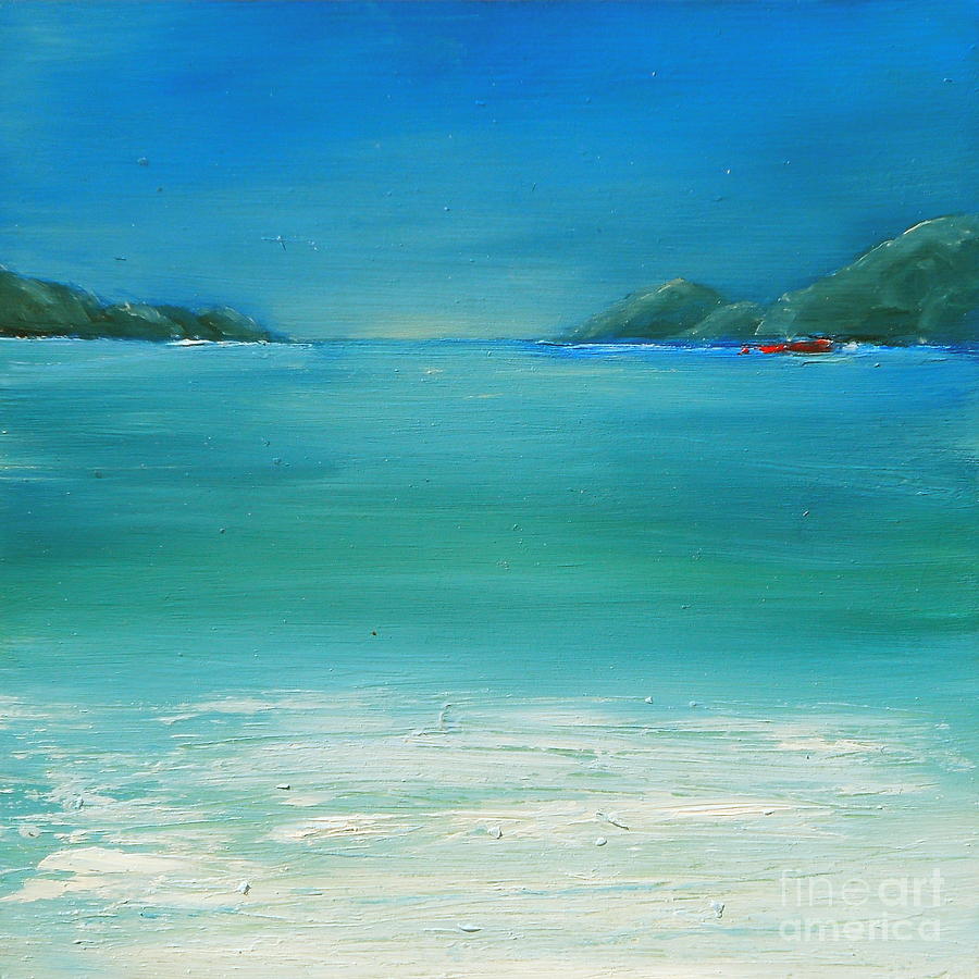 Beach Painting - Distant Horizon by Fiona Jack   