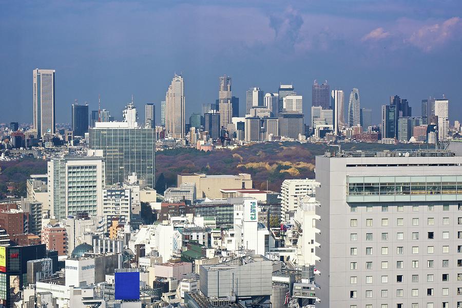 Distant Skyscrapers In The Shinjuku Photograph by Jake Jung