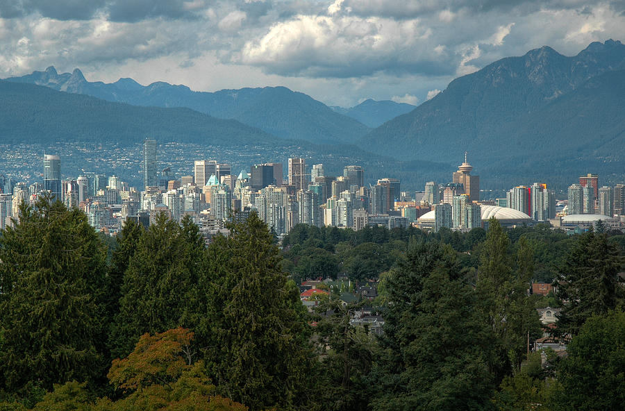 Distant view of Vancouver British Columbia. Photograph by Rob Huntley