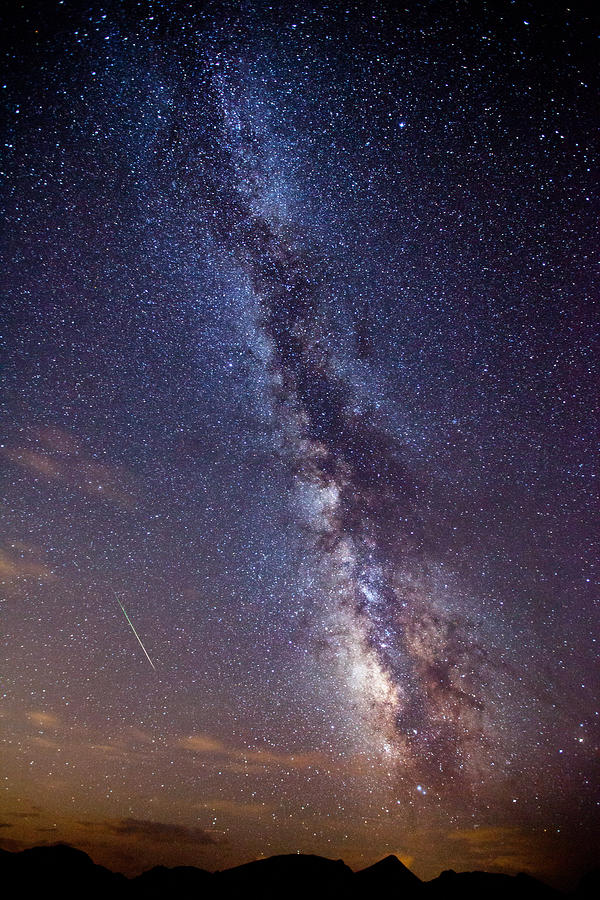 Perseid Meteor Photograph - Distant Visitors by Darren White