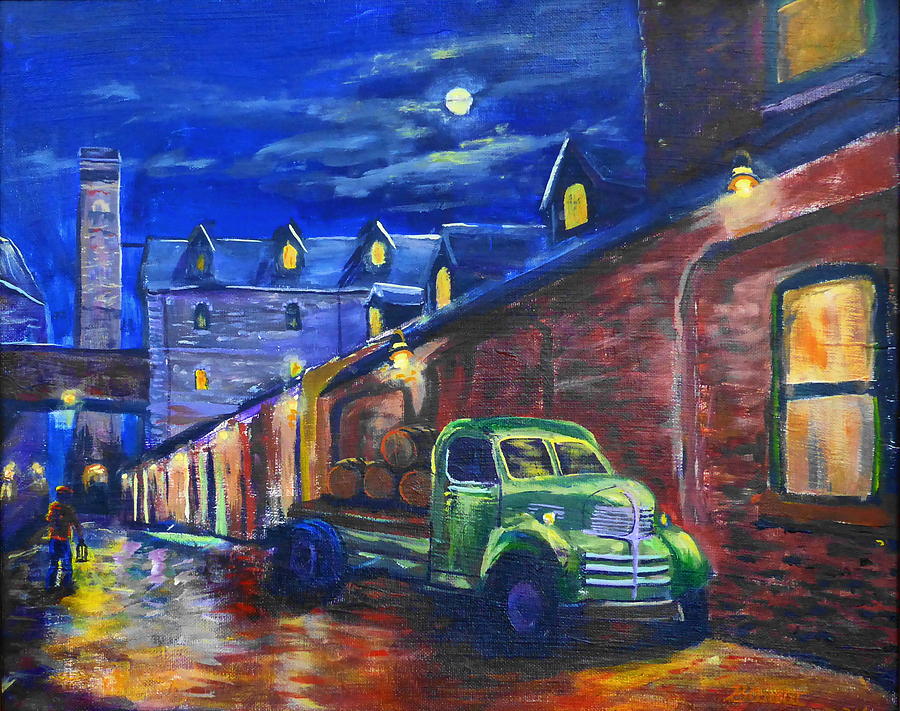 Distillery Night Watch Painting by Brent Arlitt