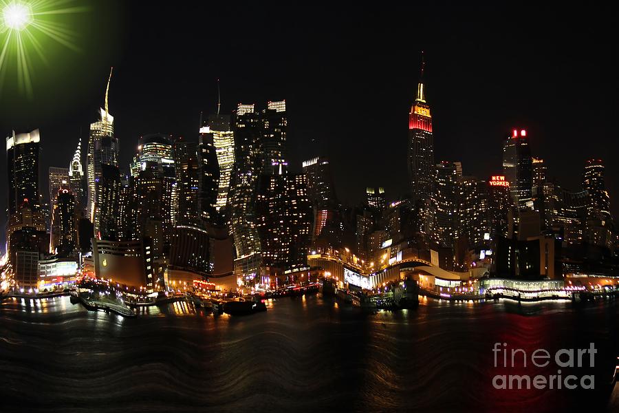 Cool Photograph - Distorted New York at Night by Sophie Vigneault