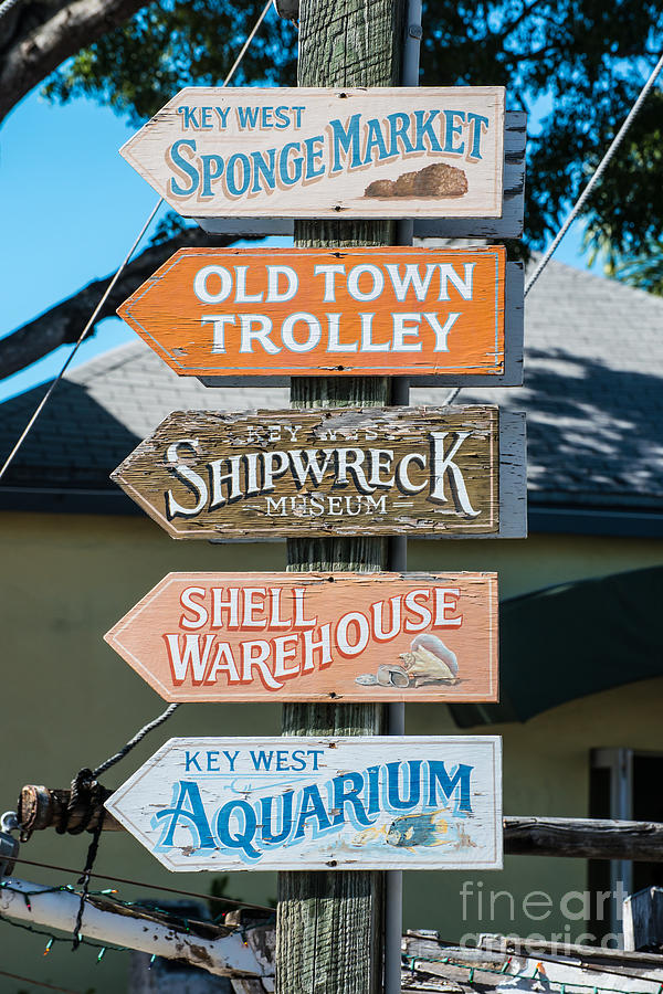 Distressed Key West Sign Post Photograph by Ian Monk Fine Art America