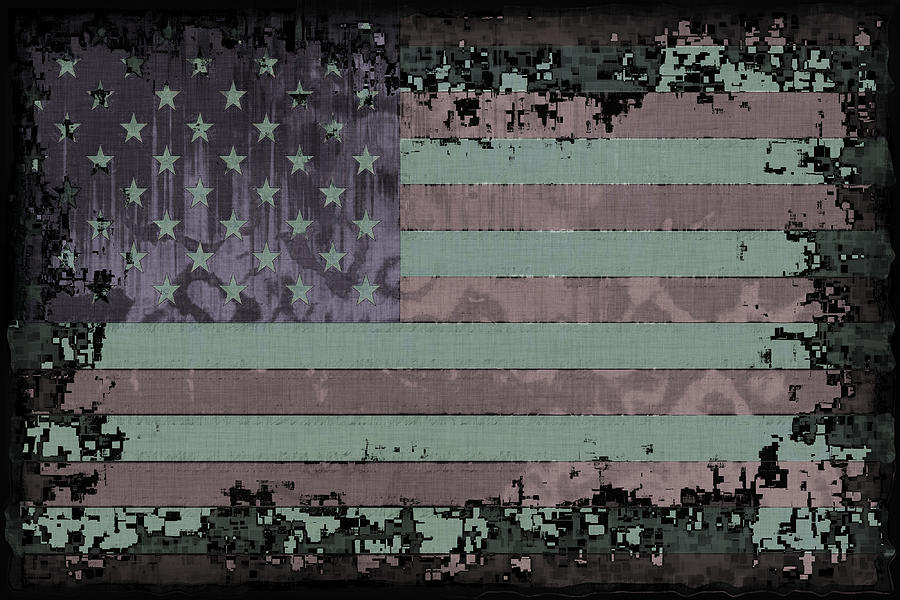 Distressed USA Flag Digital Art by David G Paul