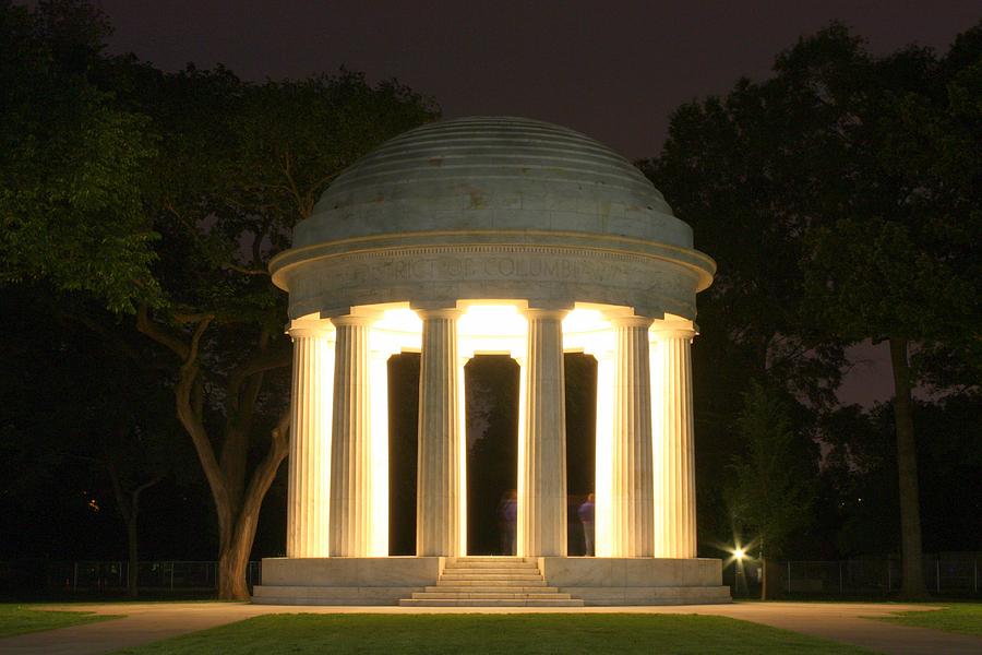 District of Columbia World War I Memorial at Night Photograph by Karen ...