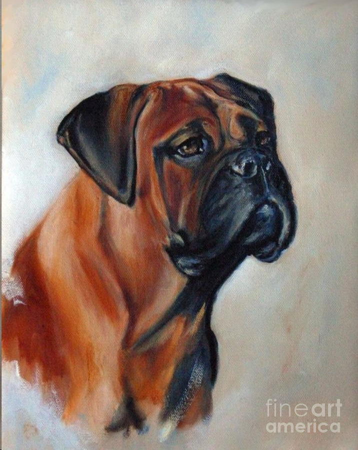 Dog Painting - Diva by Adele Pfenninger