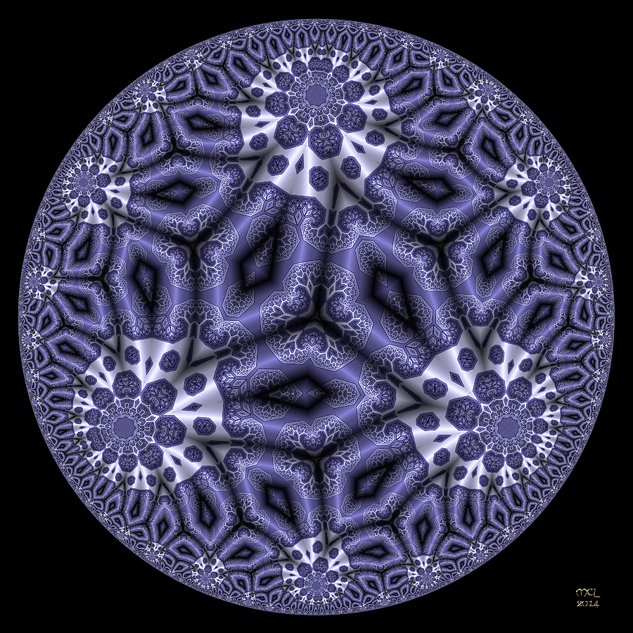 Divinations - Hyperbolic Disk with Pythagoras Tree Fractals Digital Art by Manny Lorenzo