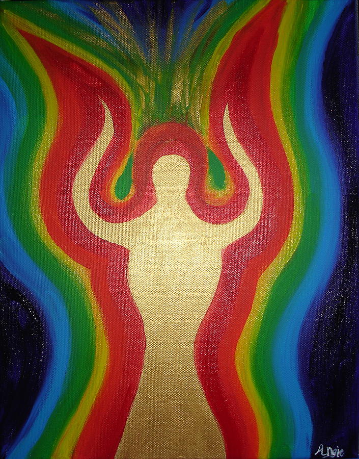 Divine Feminine Energy Painting by Angie Butler