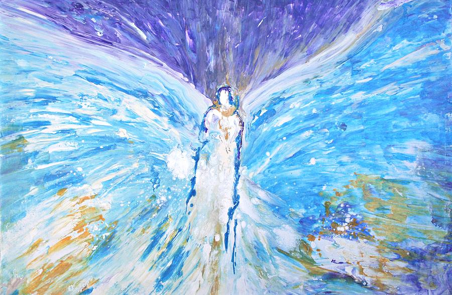 Healing Angel Apparition of Angels Painting by Alma Yamazaki