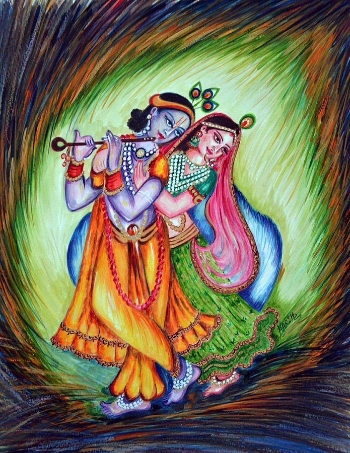 Divine Lovers Painting by Harsh Malik