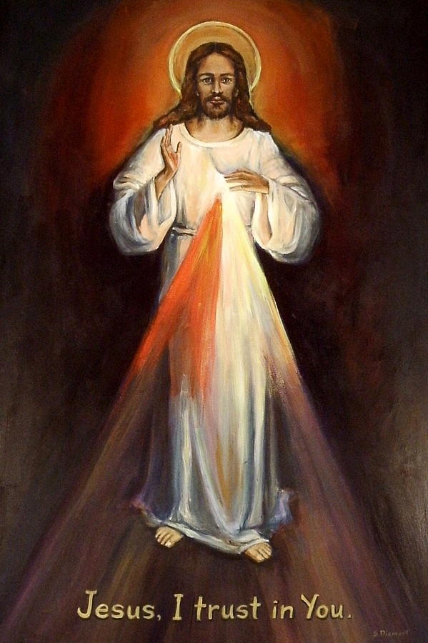 Divine Mercy II Painting by Sheila Diemert