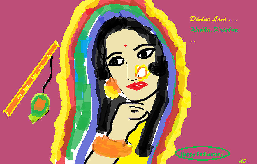 Divine Radha.. Digital Art by Anny - Fine Art America