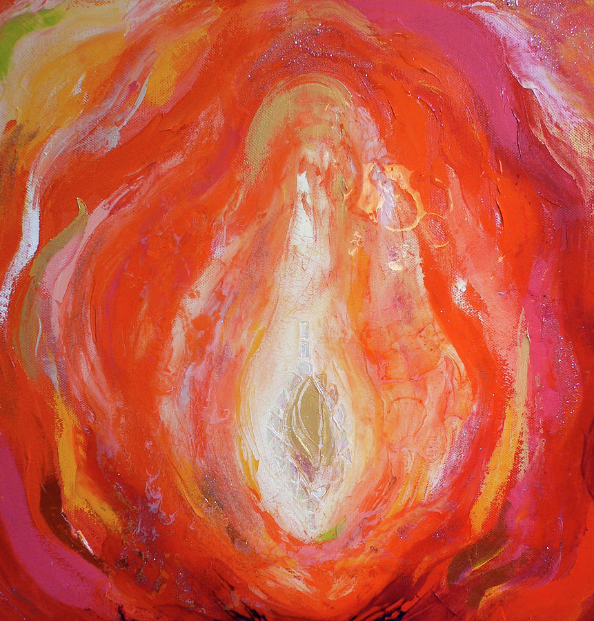Divine Source - Fire Painting by Alex Florschutz