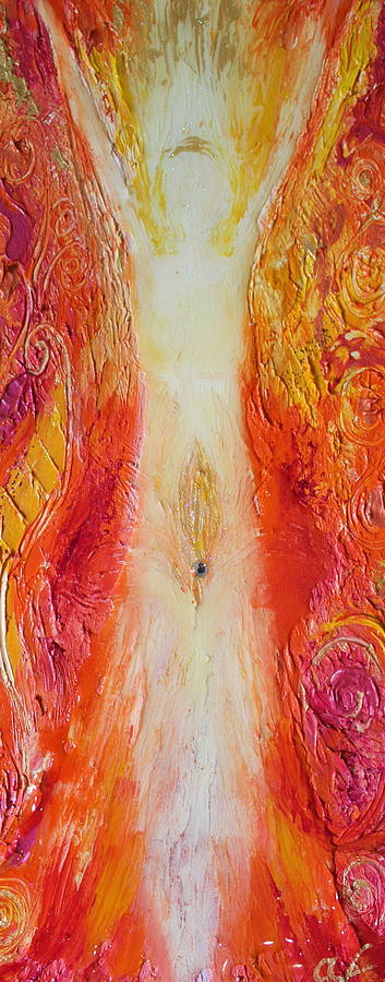 Divine Source - Juicy Goddess Painting by Alex Florschutz