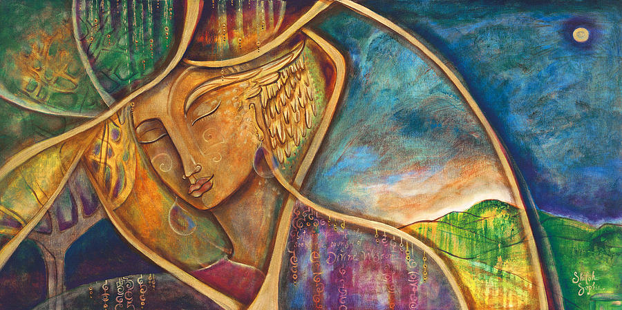 Inspirational Painting - Divine Wisdom by Shiloh Sophia McCloud