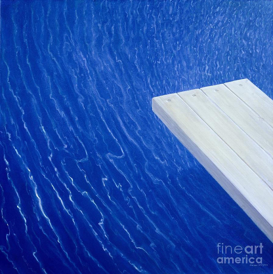Holiday Painting - Diving Board 2004 by Lincoln Seligman