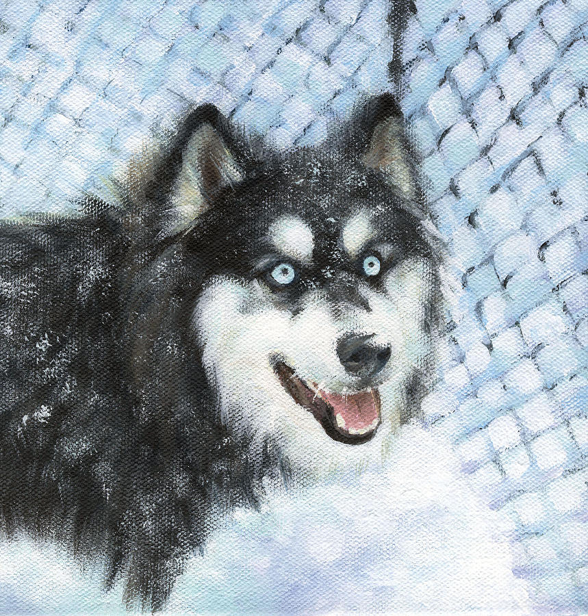 Diving in the Snow Painting by Natasha Denger