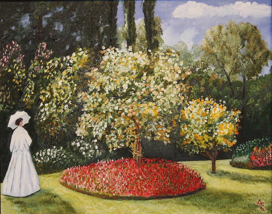 Claude Monet Painting - Dixies Garden by DG Ewing