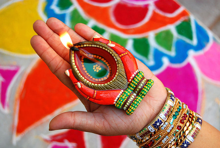 Diya in Hand Photograph by Anand Purohit