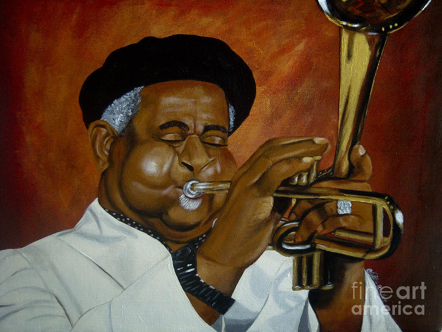 Dizzie Gillespie in Color Painting by Michelle Brantley