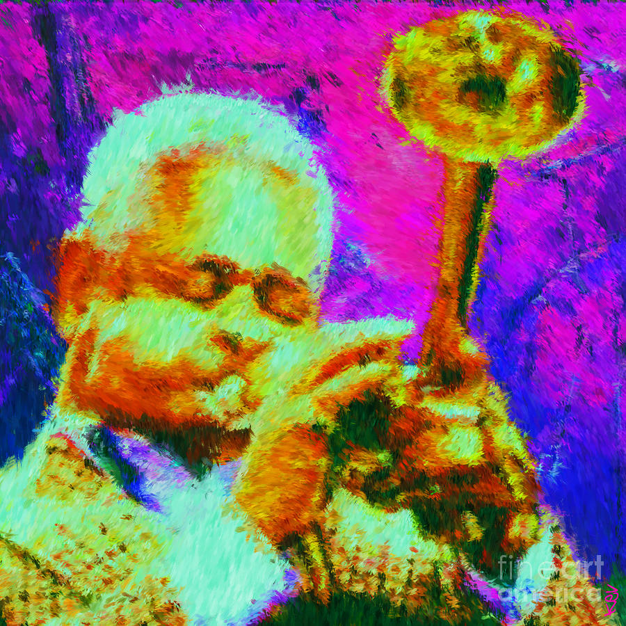 Jazz Painting - Dizzy by Kevin Rogerson