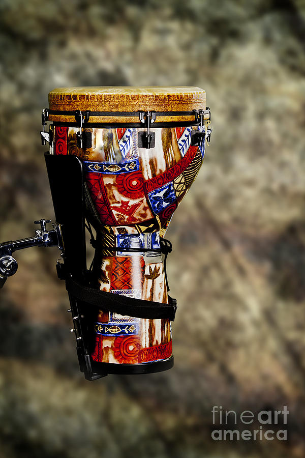 Djembe or Djambe Africa Culture Drum in Color 3242.02 Photograph by M K Miller