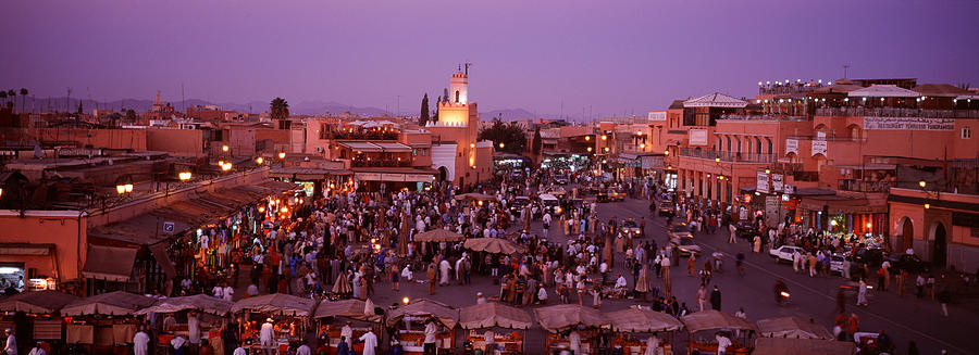 Architecture Photograph - Djemma El Fina, Marrakech, Morocco by Panoramic Images