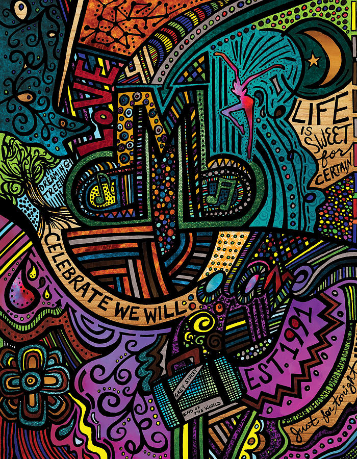 Dave Matthews Band Digital Art - DMB LoVE by Kelly Maddern