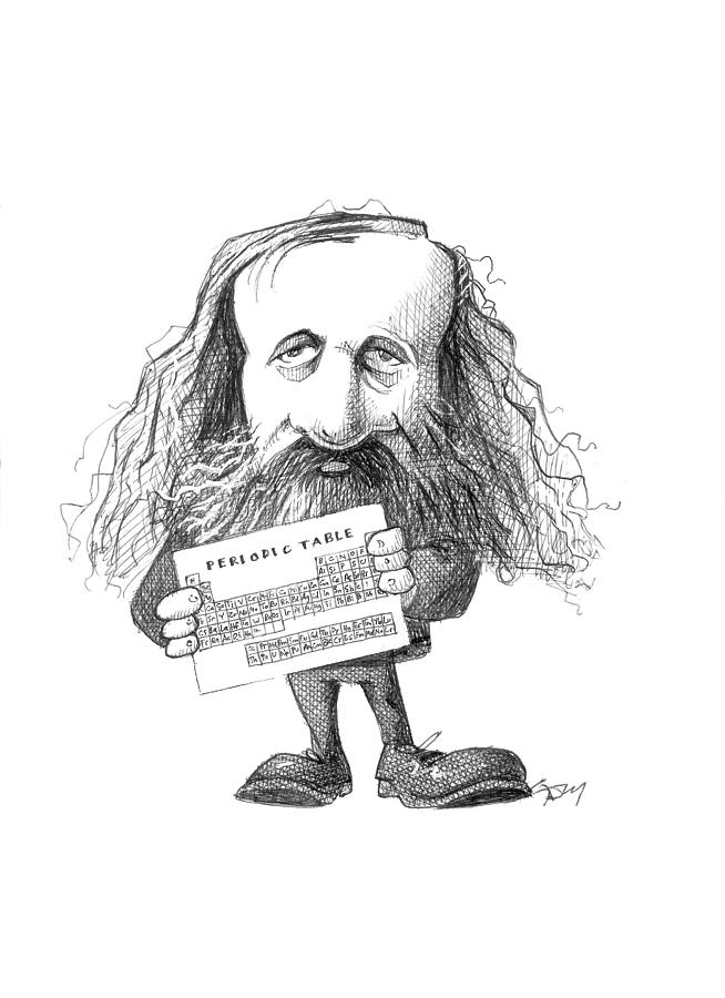 Dmitri Mendeleev, caricature Photograph by Science Photo Library