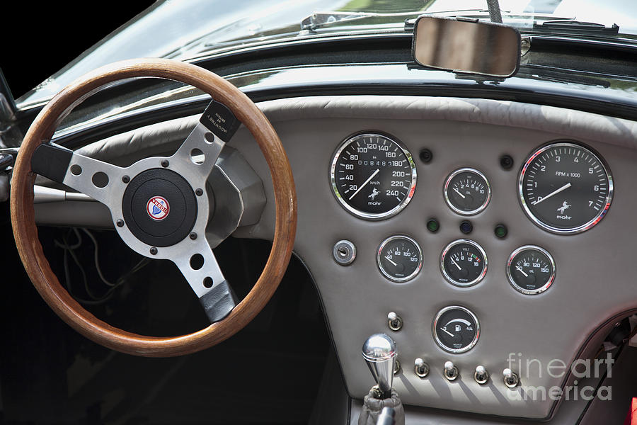 DN-Cobra Oldtimer Steering Wheel Photograph by Heiko Koehrer-Wagner
