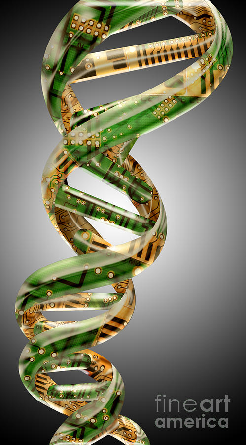 Dna And Technology Photograph by Mike Agliolo
