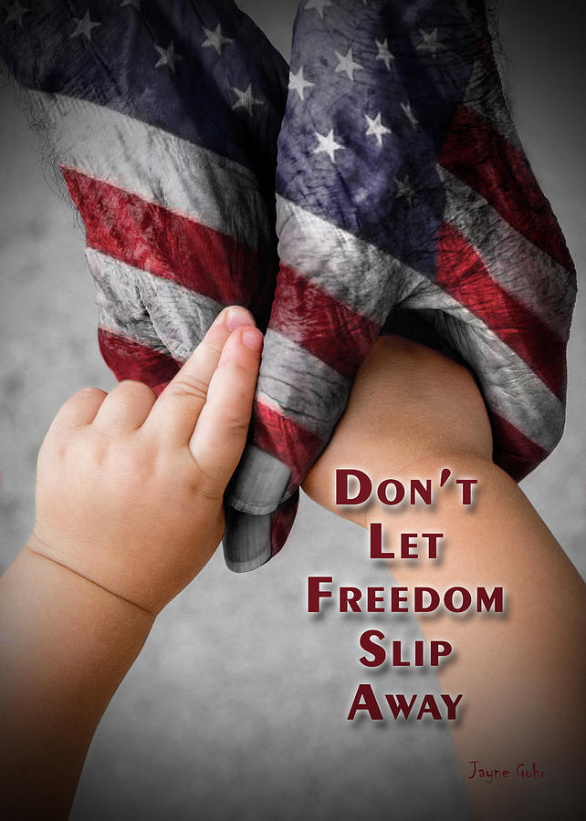 Ronald Reagan Photograph - Do Not Let Freedom Slip Away v1 by Jayne Gohr