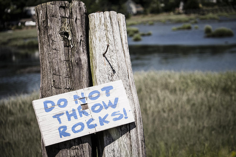 Do Not Throw Rocks Photograph by Frank Winters