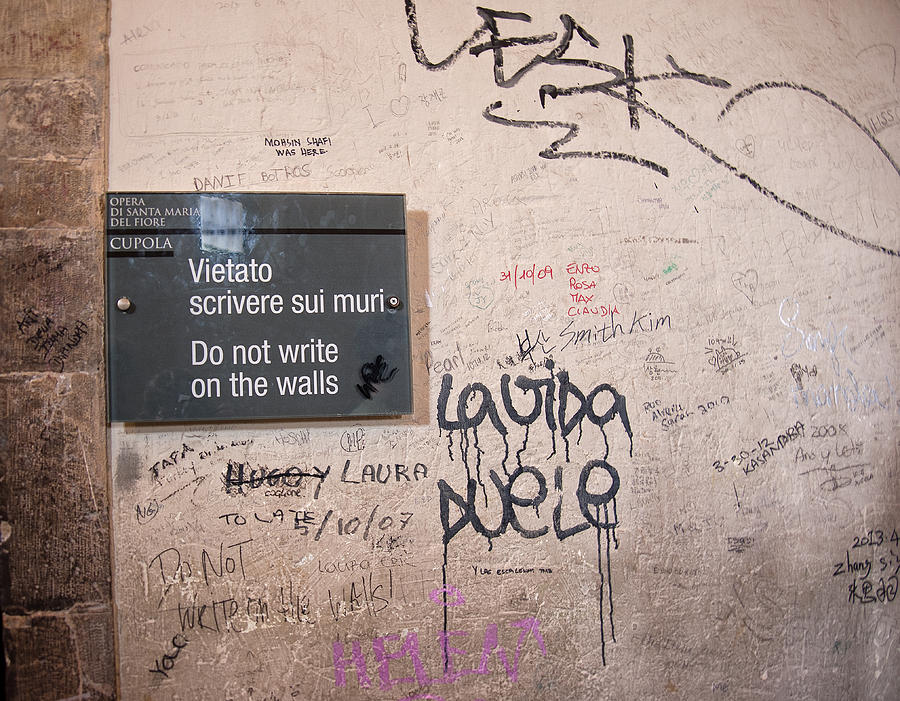 Do Not Write On The Walls Photograph by Melany Sarafis