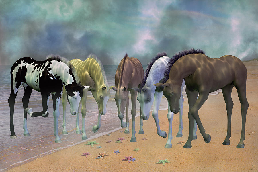 Horse Mixed Media - Do You See Stars by Betsy Knapp