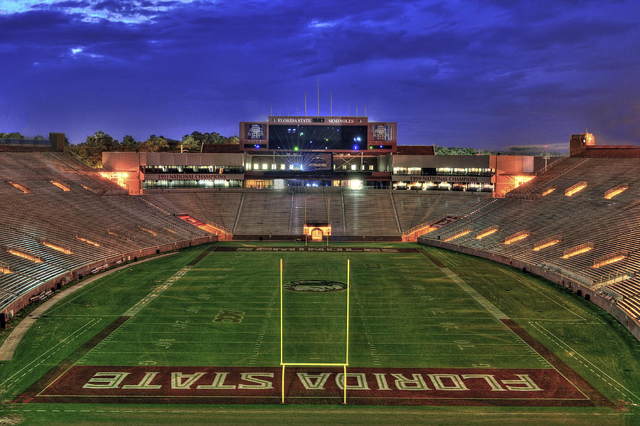 Sunset Photograph - Doak Campbell Stadium by Alex Owen