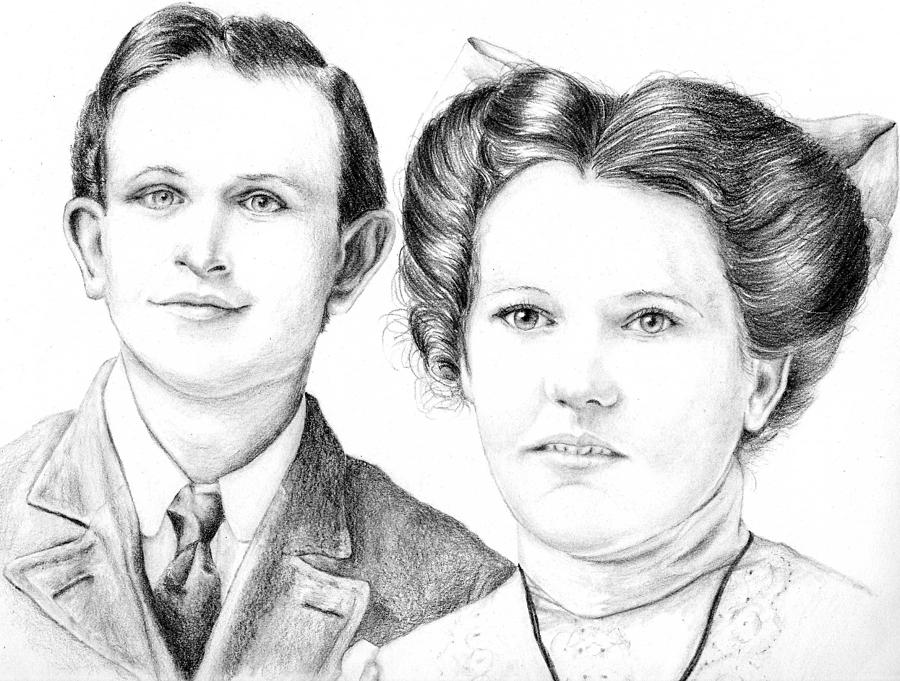 Dobson Wedding  Drawing by Mike Ivey