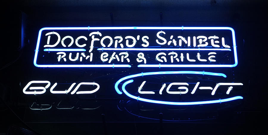 Doc Fords Sanibel Neon Sign Photograph by Melinda Saminski