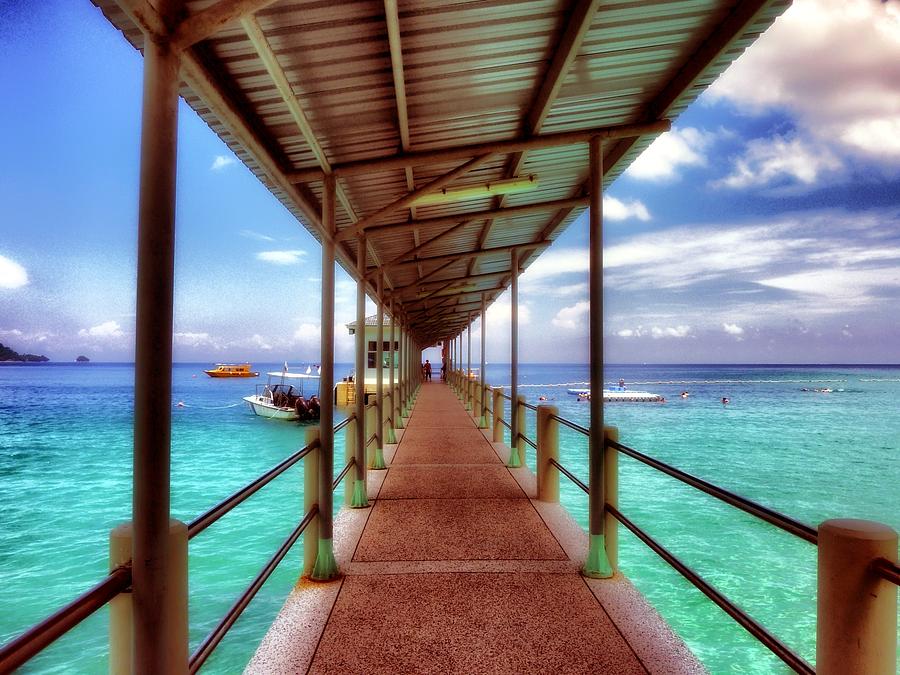 Landscape Photograph - Dock at Tioman Island by Howard Kahn
