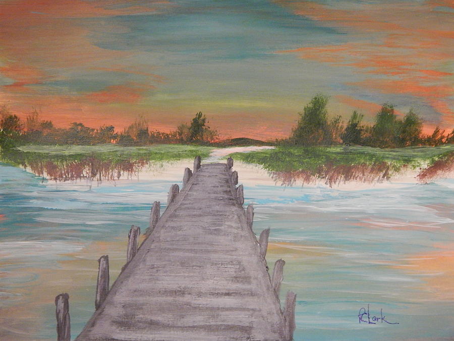 Dock Of The Bay Painting by Robert Clark