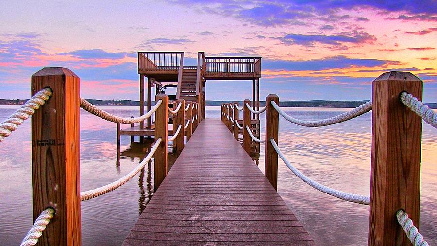 Dock on Lake Wateree Photograph by Richie Knight Fine Art America